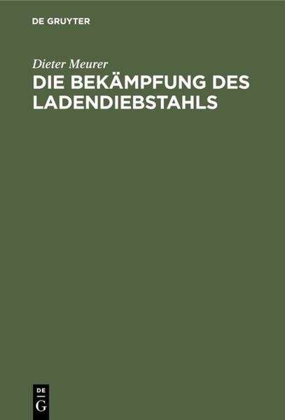 Produktbild: Die Bek&auml;mpfung des Ladendiebstahls