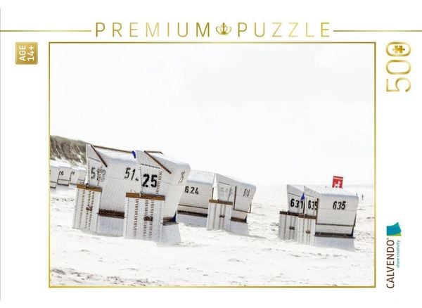 CALVENDO Puzzle Strandkörbe auf Sylt | 500 Teile Lege-Größe 48 × 36 cm Foto-Puzzle für Erwachsene