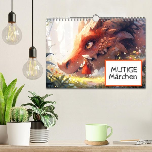 'Mutige Märchen (Wandkalender 2025 DIN A4 quer), CALVENDO