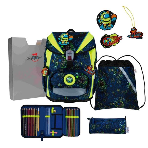 Produktbild: DerDieDas Schulranzen Set ErgoFlex Light, Schulranzen Set, 5tlg, Neon Crazy