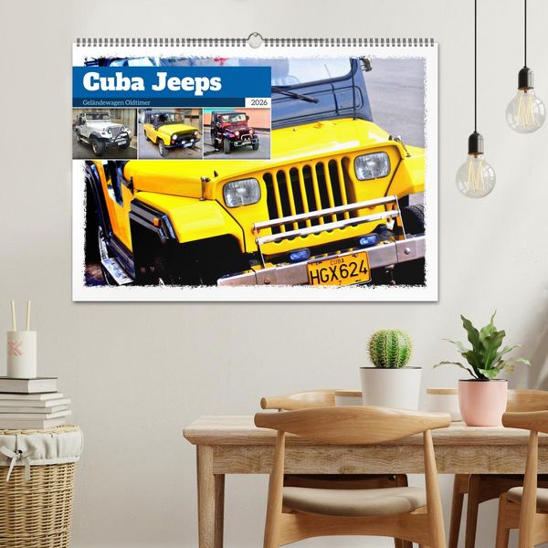 Produktbild: Cuba Jeeps - Gel&auml;ndewagen Oldtimer (Wandkalender 2026 DIN A2 quer), CALVENDO Monatskalender