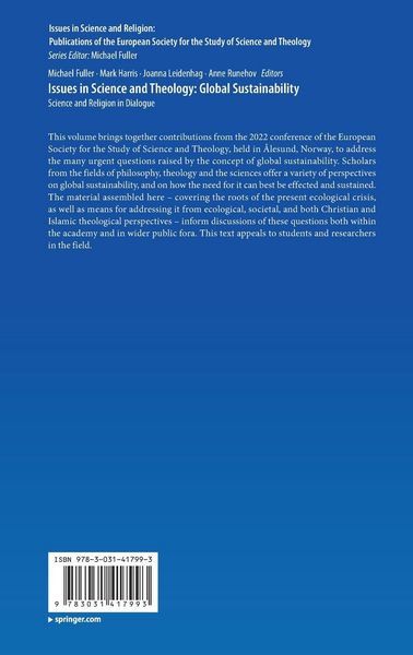 Produktbild: Issues in Science and Theology: Global Sustainability