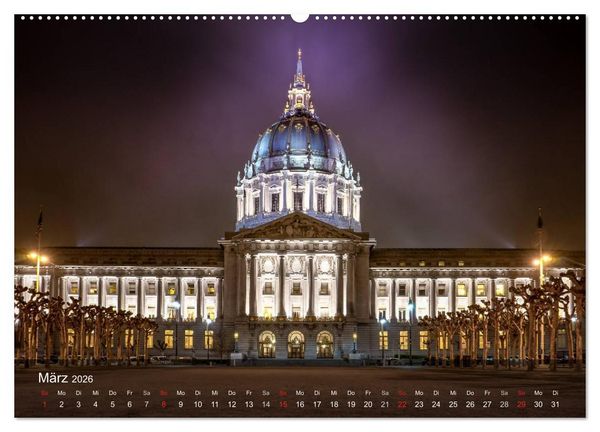 Produktbild: San Francisco Impressionen Tag und Nacht (hochwertiger Premium Wandkalender 2026 DIN A2 quer), Kunstdruck in Hochglanz