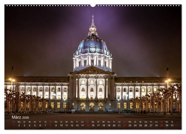Produktbild: San Francisco Impressionen Tag und Nacht (Wandkalender 2026 DIN A2 quer), CALVENDO Monatskalender