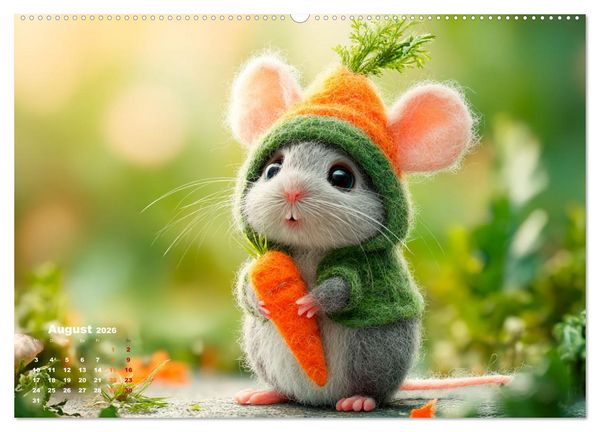 Produktbild: Tierisch flauschige Abenteuerreise (hochwertiger Premium Wandkalender 2026 DIN A2 quer), Kunstdruck in Hochglanz