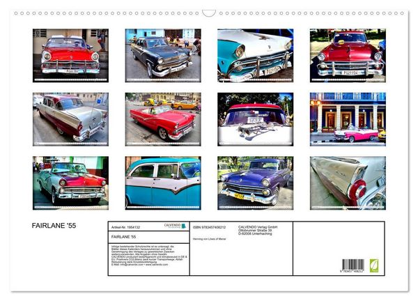 Produktbild: FAIRLANE '55 (Wandkalender 2026 DIN A2 quer), CALVENDO Monatskalender