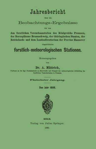 Produktbild: Jahresbericht &uuml;ber die Beobachtungs-Ergebnisse