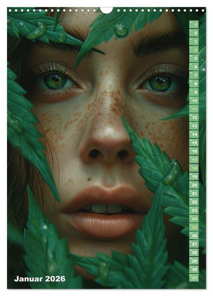 Produktbild: Rauschende Aussichten - Der ultimative Cannabis-Kalender (Wandkalender 2026 DIN A3 hoch), CALVENDO Monatskalender