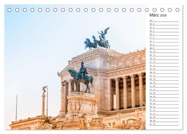 Produktbild: ROM - Ein Spaziergang durch die Geschichte (Tischkalender 2026 DIN A5 quer), CALVENDO Monatskalender