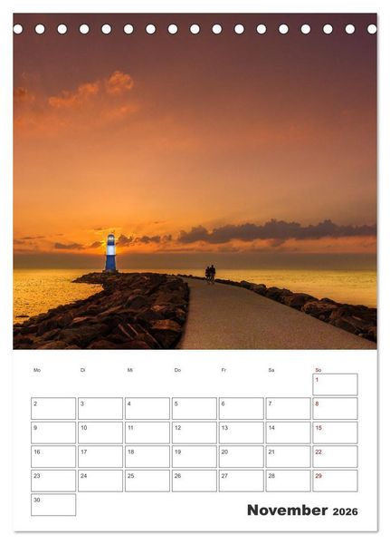 Produktbild: Warnem&uuml;nde Urlaub f&uuml;r zu Hause (Tischkalender 2026 DIN A5 hoch), CALVENDO Monatskalender