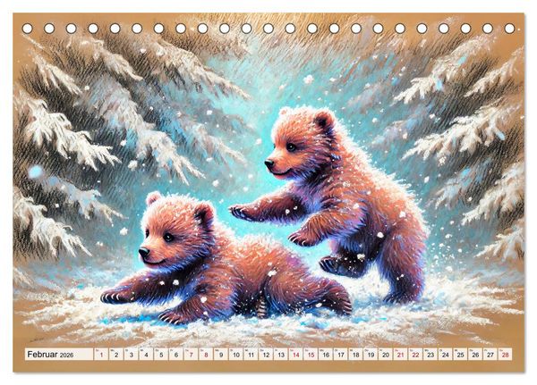 Produktbild: Ein Jahr mit den B&auml;ren - Ein majest&auml;tisches Leben in der Wildnis (Tischkalender 2026 DIN A5 quer), CALVENDO Monatskalender