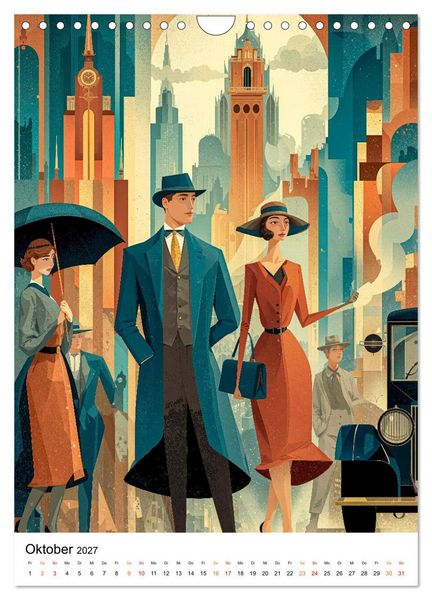 Produktbild: Art Deco - Glamour, Geometrie und Goldstaub (Wandkalender 2027 DIN A4 hoch), CALVENDO Monatskalender