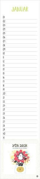 Produktbild: sheepworld Geburtstagskalender Langplaner