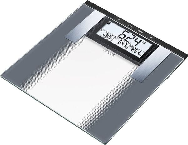 Sanitas SBG 21 Körperanalysewaage digital Wägebereich (max.)=180kg Grau, Glas