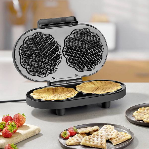 Produktbild: Severin WA 2118 Waffeleisen Kontrollleuchte, klappbar Schwarz