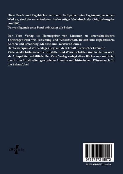 Produktbild: Grillparzer&acute;s Briefe und Tageb&uuml;cher