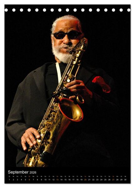 Produktbild: Jazz Saxophonisten 2026 (Tischkalender 2026 DIN A5 hoch), CALVENDO Monatskalender