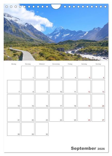 Produktbild: Neuseeland &ndash; Unterwegs auf Traumstra&szlig;en der S&uuml;dinsel (Wandkalender 2026 DIN A4 hoch), CALVENDO Monatskalender