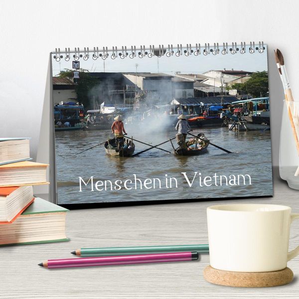 Produktbild: Menschen in Vietnam (Tischkalender 2026 DIN A5 quer), CALVENDO Monatskalender