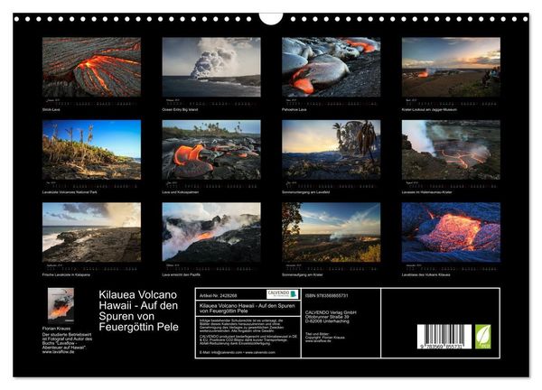 Produktbild: Kilauea Volcano Hawaii - Auf den Spuren von Feuerg&ouml;ttin Pele (Wandkalender 2027 DIN A3 quer), CALVENDO Monatskalender