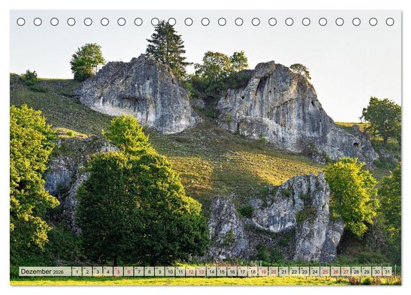 Produktbild: Wandern auf der &ouml;stlichen Schw&auml;bischen Alb (Tischkalender 2026 DIN A5 quer), CALVENDO Monatskalender