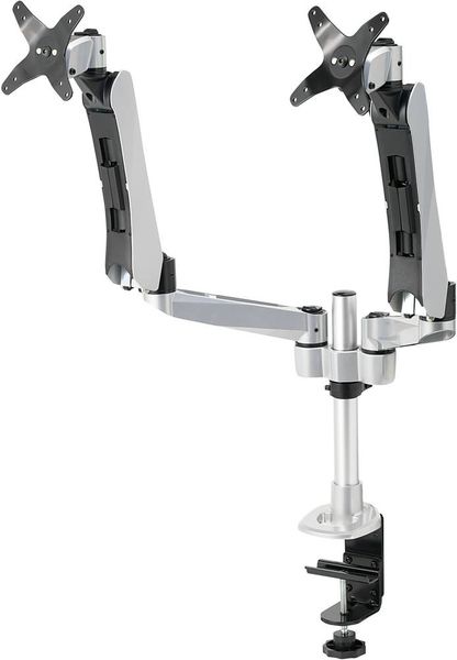 Produktbild: SpeaKa Professional Monitor-Tischhalterung SP-3947568 Flex 2 Display(s) 25,4cm (10\") - 68,6cm (27\") Schwarz, Silbe