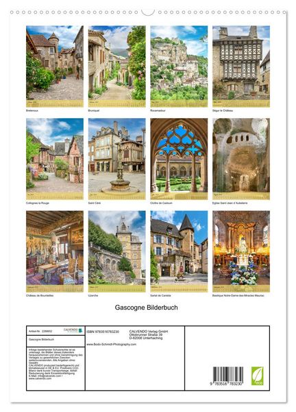 Produktbild: Gascogne Bilderbuch (hochwertiger Premium Wandkalender 2027 DIN A2 hoch), Kunstdruck in Hochglanz