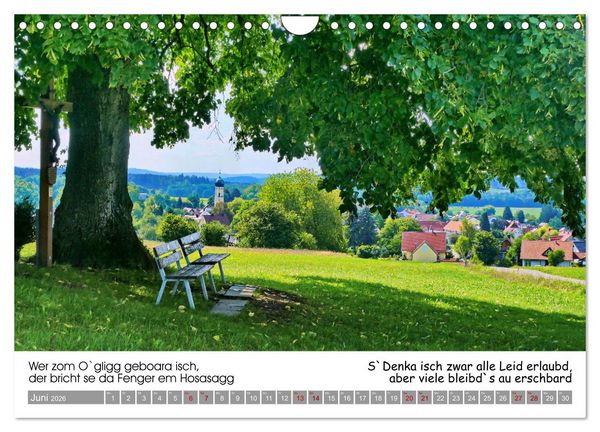 Produktbild: 03 Schw&auml;bische Sprichw&ouml;rter - D&ouml;s au no! (Wandkalender 2026 DIN A4 quer), CALVENDO Monatskalender