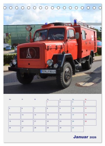 Produktbild: FEUERWEHR-Legende (Tischkalender 2026 DIN A5 hoch), CALVENDO Monatskalender