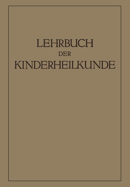 Produktbild: Lehrbuch der Kinderheilkunde