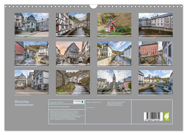 Produktbild: Monschau Impressionen (Wandkalender 2026 DIN A3 quer), CALVENDO Monatskalender