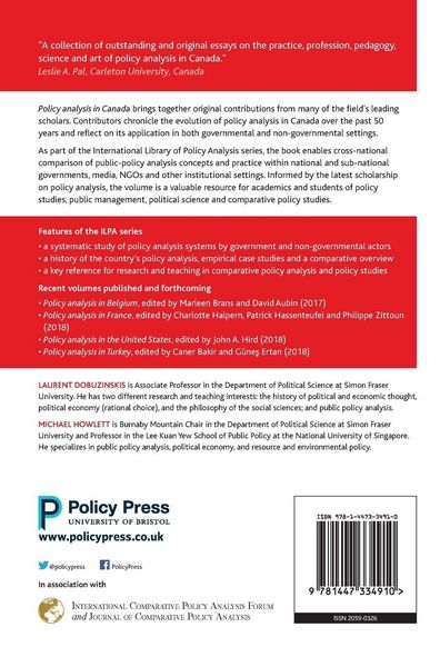 Produktbild: Policy analysis in Canada