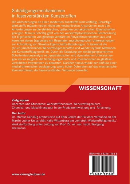 Produktbild: Sch&auml;digungsmechanismen in faserverst&auml;rkten Kunststoffen