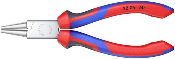 Produktbild: Knipex 22 05 160 Werkstatt Rundzange Gerade Chrom-Vanadium Elektrostahl 160mm