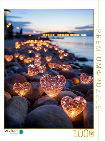 Produktbild: CALVENDO Puzzle Strand-Herz | 1000 Teile Lege-Gr&ouml;&szlig;e 64x48cm Foto-Puzzle f&uuml;r gl&uuml;ckliche Stunden