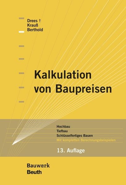 Produktbild: Kalkulation von Baupreisen