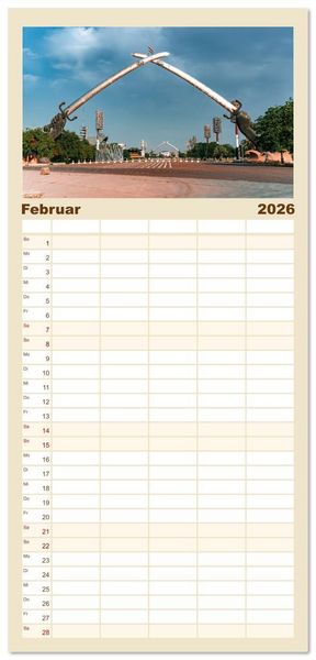 Produktbild: Familienplaner 2026 - Irak - Zwischen Stolz und Ver&auml;nderung mit 5 Spalten (Wandkalender, 21 x 45 cm) CALVENDO