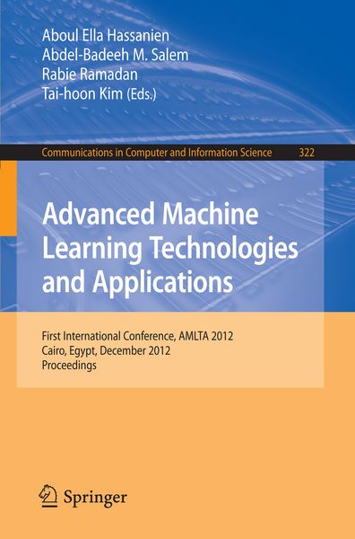 Produktbild: Advanced Machine Learning Technologies and Applications