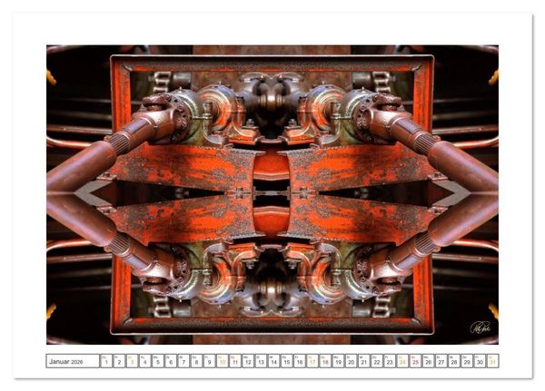 Produktbild: Faszination Spiegelung - Industrie und Technik (Tischkalender 2026 DIN A5 quer), CALVENDO Monatskalender