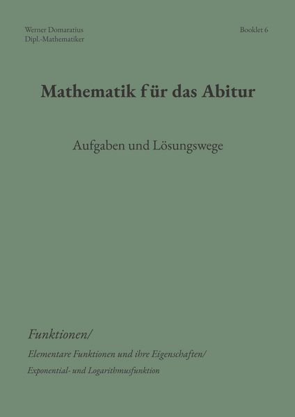 Produktbild: Mathematik f&uuml;r das Abitur