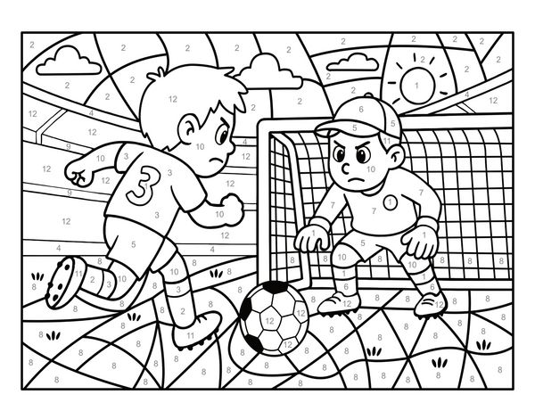 Produktbild: Malen nach Zahlen Fu&szlig;ball Malbuch f&uuml;r Kinder ab 5&ndash;7 Jahren