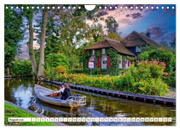 Produktbild: Reise durch die Niederlande - Giethoorn in der Provinz Overijssel (Wandkalender 2026 DIN A4 quer), CALVENDO Monatskalender