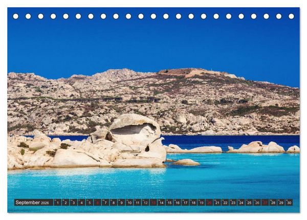 Produktbild: Sardinien - Traumstr&auml;nde am Mittelmeer (Tischkalender 2026 DIN A5 quer), CALVENDO Monatskalender