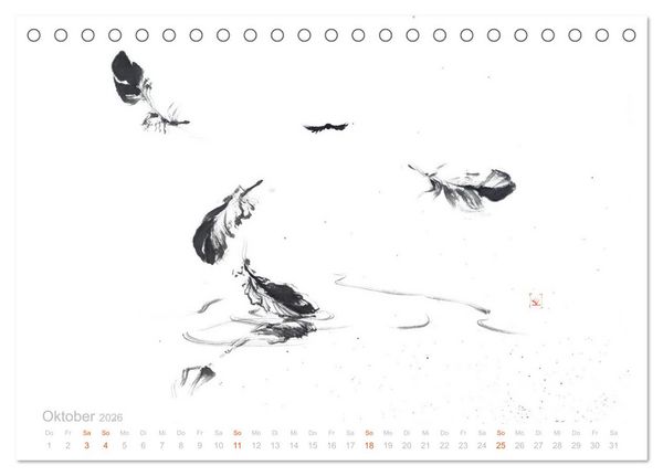 Produktbild: Simply Black and White/ Einfach Schwarz und Weiss - Kunst (Tischkalender 2026 DIN A5 quer), CALVENDO Monatskalender