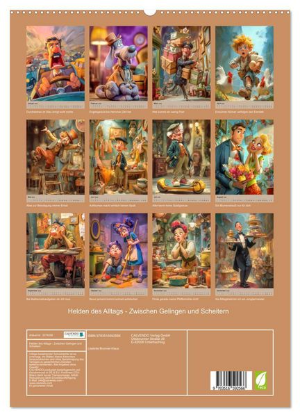 Produktbild: Helden des Alltags - Zwischen Gelingen und Scheitern (hochwertiger Premium Wandkalender 2026 DIN A2 hoch), Kunstdruck in Hochglanz