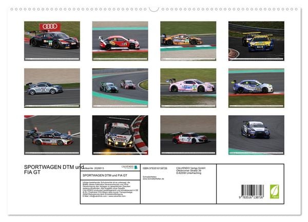 Produktbild: SPORTWAGEN DTM und FIA GT (hochwertiger Premium Wandkalender 2026 DIN A2 quer), Kunstdruck in Hochglanz