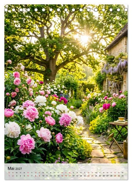Produktbild: Provence Ein Garten im Wandel der Zeit (Tischkalender 2027 DIN A5 hoch), CALVENDO Monatskalender