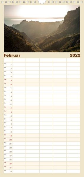 Produktbild: Familienplaner Teneriffa - Inmitten des Atlantischen Archipels (Wandkalender 2022 , 21 cm x 45 cm, hoch)