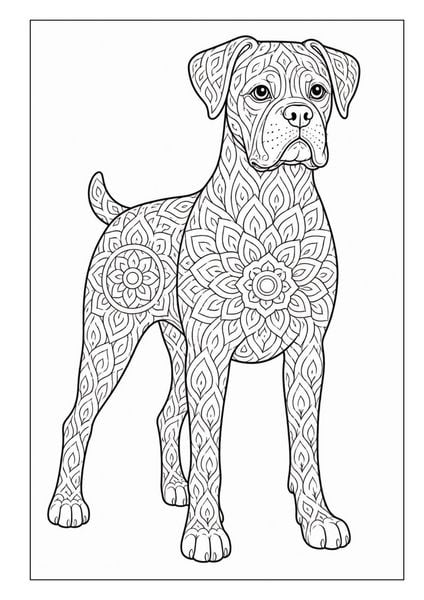 Produktbild: Mandala Malbuch Hunde f&uuml;r Kinder ab 8 Jahren mit 50 sch&ouml;nen Ausmalbildern