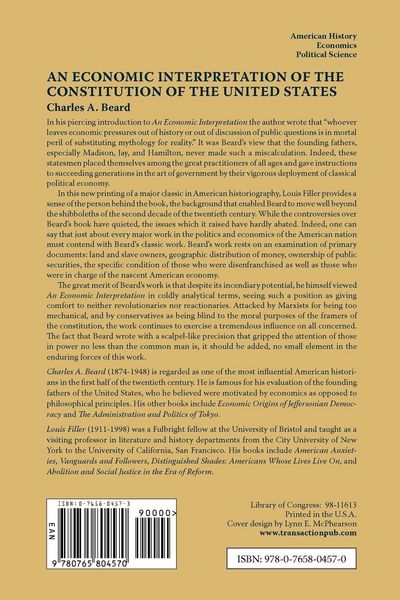 Produktbild: An Economic Interpretation of the Constitution of the United States